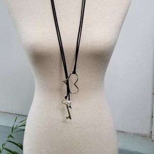 Leather Necklace with charms